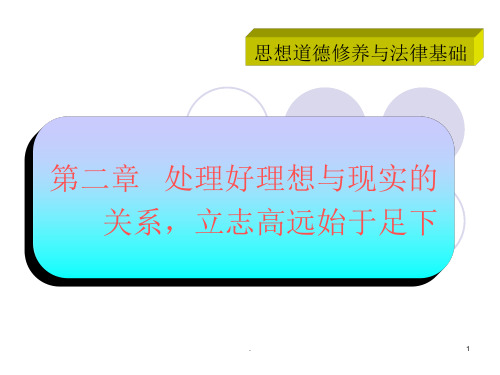 经典课件：思想道德修养与法律基础第二章理想与现实
