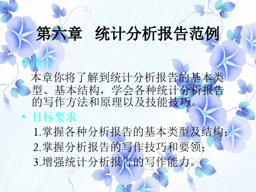 PPT教学课件统计分析报告范例