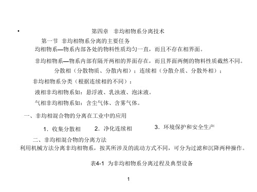 第四章  非均相物系的分离 制药单元操作技术(教学课件)