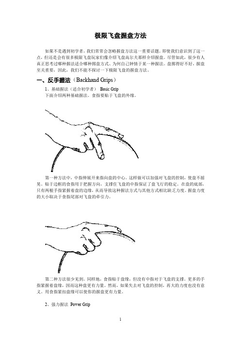 极限飞盘握盘方法