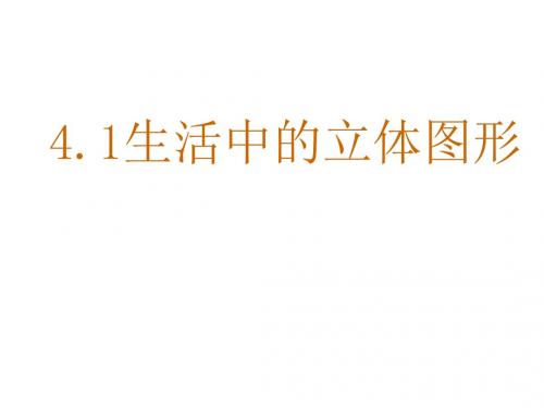 生活中的立体图形ppt30 华东师大版