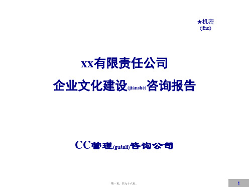 某公司企业文化建设咨询报告(ppt 95页)