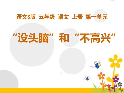 202X语文S版语文五上《“没头脑”和“不高兴”》ppt课件