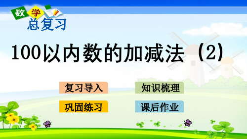 北师大版小学数学一年级下册《总复习.3 100以内数的加减法(2)》PPT课件