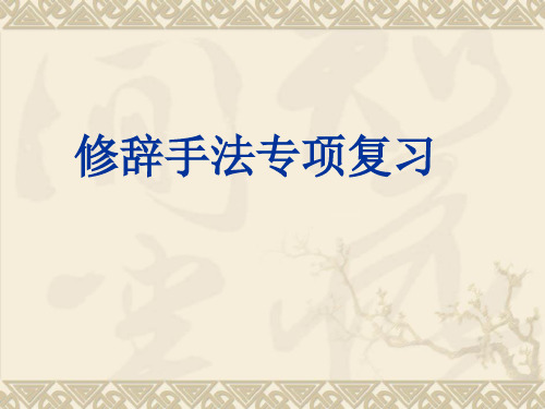 修辞手法专项复习