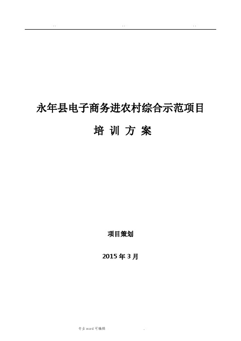永年县电子商务进我国农村综合示范项目