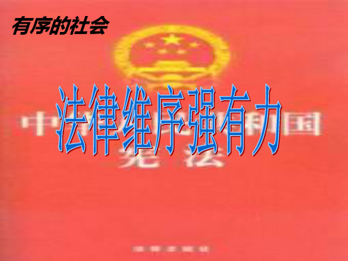 七年级政治有序的社会PPT课件