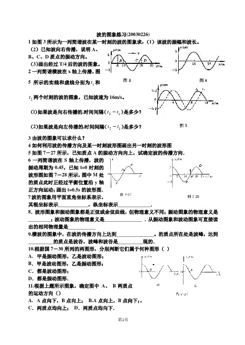 波的图象练习(20030226)