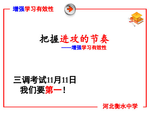 高三学生学习方法指导——系列班会