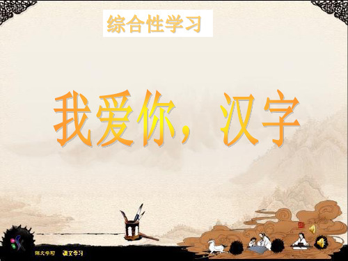 我爱你汉字 ppt课件