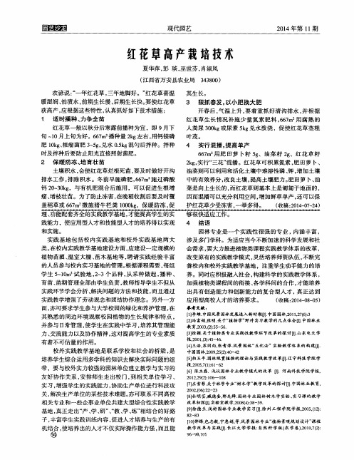 红花草高产栽培技术