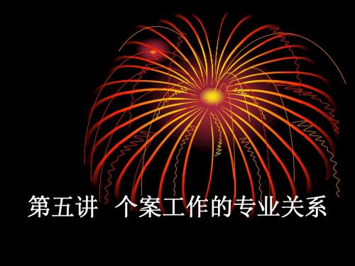 第五讲  个案工作的专业关系