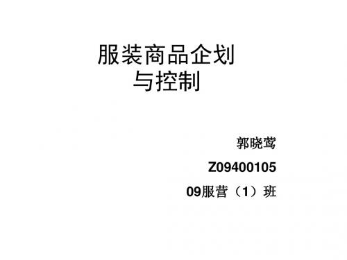 服装商品企划与控制页PPT文档