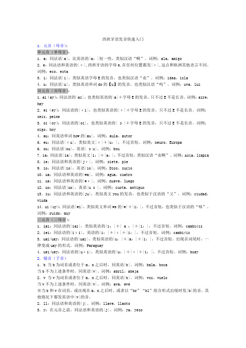西班牙语发音快速入门1