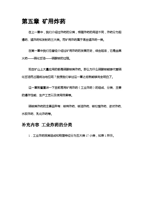 爆破工程张云鹏矿用炸药