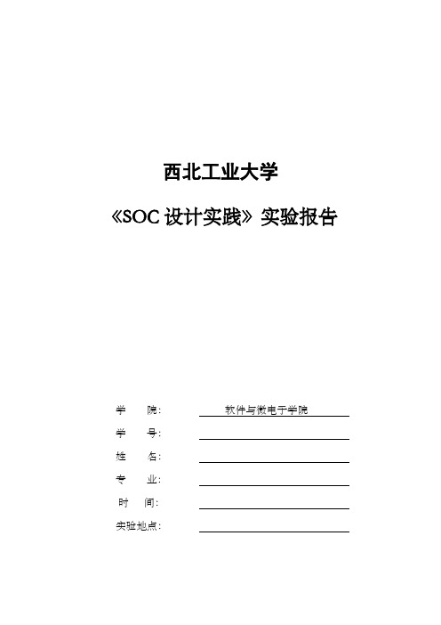 SOC设计实验报告