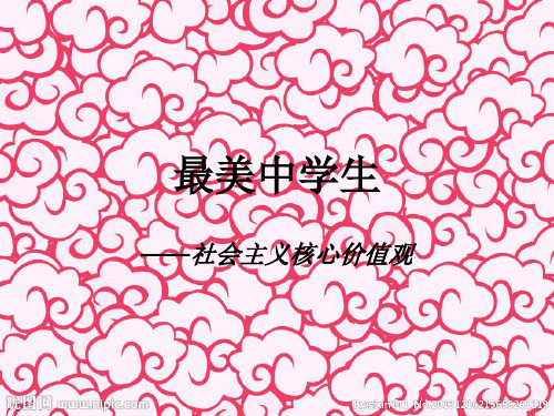 《班会最美中学生》PPT课件