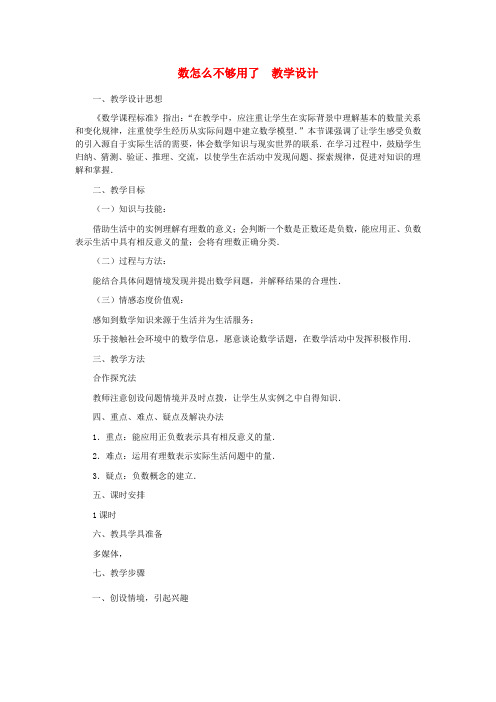 七年级数学上册 数怎么不够用了教案 北师大版