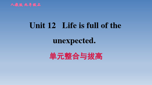 2020春人教版九年级英语下册 Unit 12 习题 单元整合与拔高