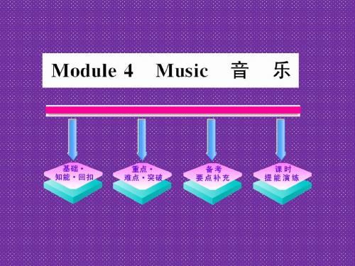 2012高中英语全程复习方略课件Module4Music(外研版选修6)山东专用(共74张PPT)