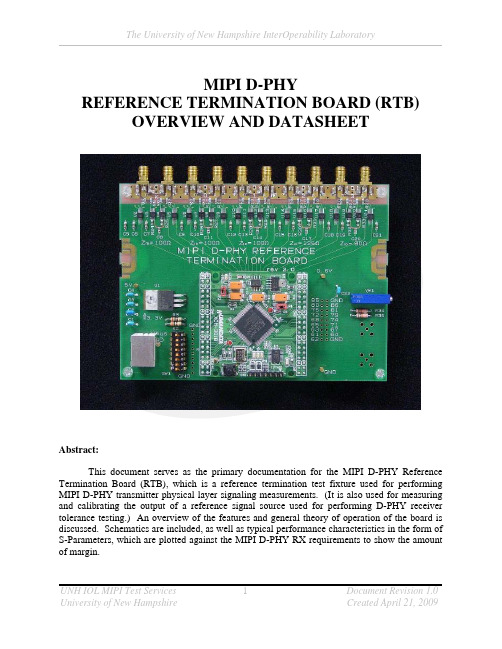 UNH-IOL_MIPI_D-PHY_RTB_Datasheet_20090421
