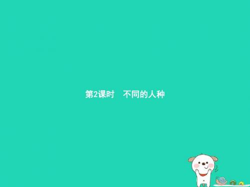 七年级地理上册 4.1 人口与人种(第2课时 不同的人种)