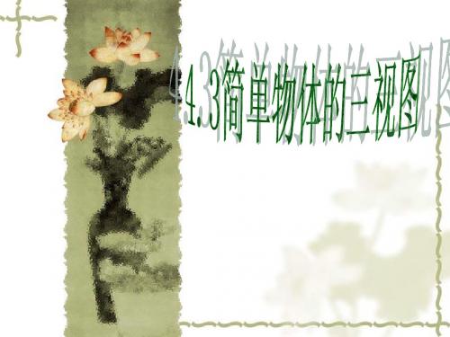 4.3 简单物体的三视图