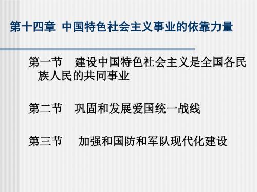 第十四章中国特色社会主义的依靠力量