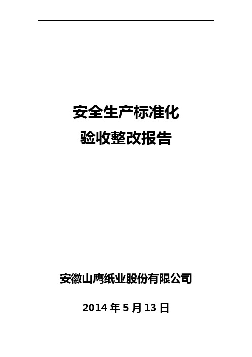 安全标准化验收整改报告-140514