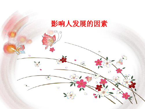 [课件]影响人发展的因素PPT