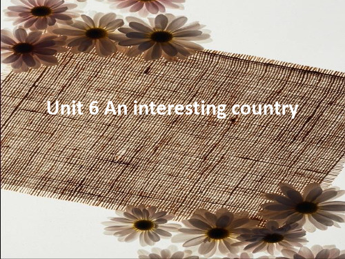 牛津译林版六年级英语下册Unit 6 An interesting country 课件 1.ppt