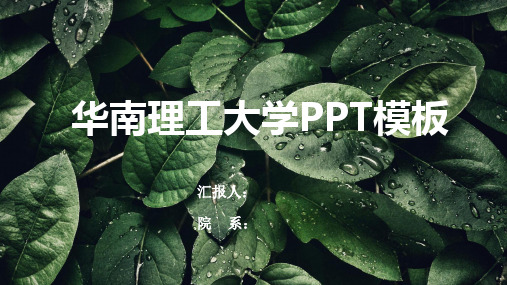 华南理工大学PPT模板 (10)