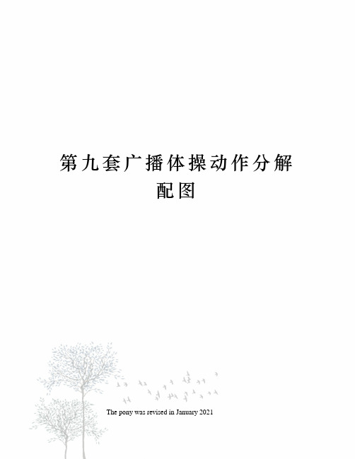 第九套广播体操动作分解配图