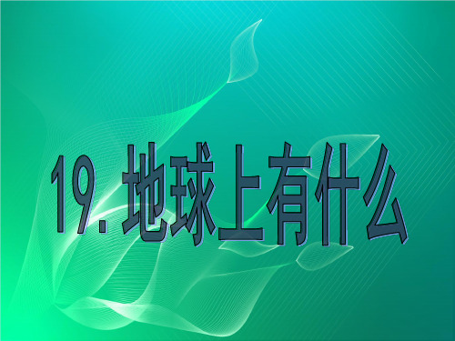 青岛版科学五四制四上第19课《地球上有什么》ppt课件(3)