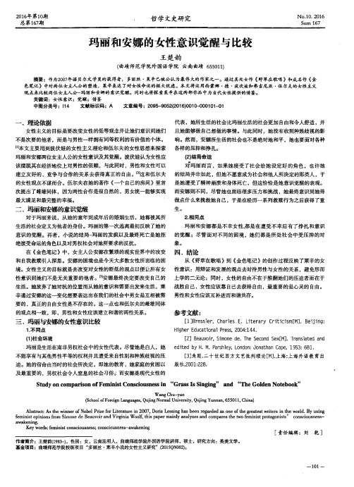 玛丽和安娜的女性意识觉醒与比较