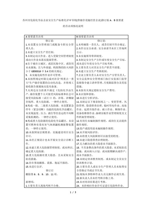 苏州市危险化学品企业安全生产标准化评审导则(带储存设施