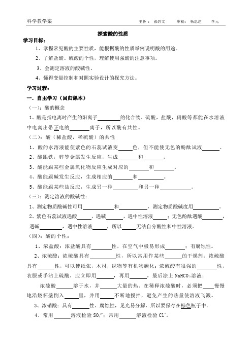 酸复习学案