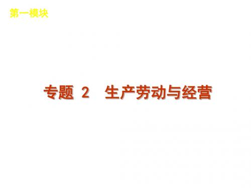 高考二轮专题复习PPT课件(生活与消费等8个) 人教课标版1