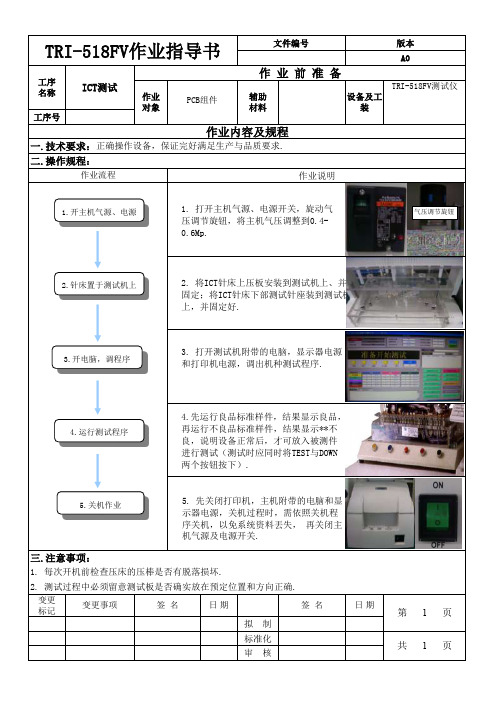 TRI-518FV在线测试仪作业指导书