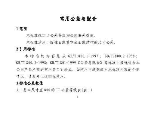 公差配合表-螺纹底孔直径