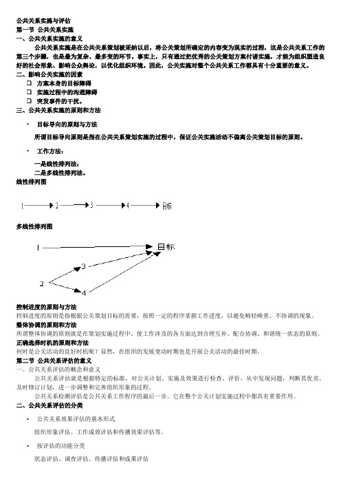 公共关系实施与评估