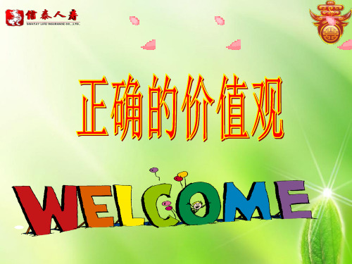 正确的价值观30页PPT