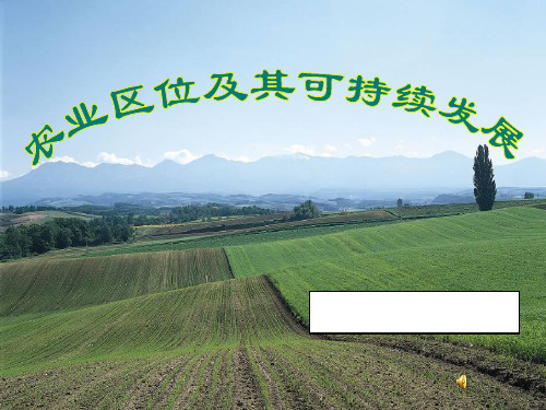 农业区位因素二轮专题复习课 ppt课件