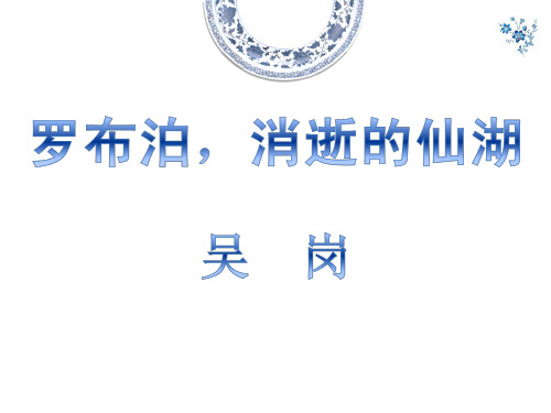 《罗布泊,消逝的仙湖》ppt课件