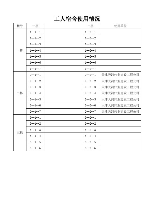 宿舍钥匙登记表