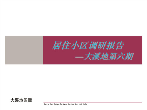 居住调研报告