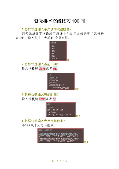 紫光拼音高级技巧100问