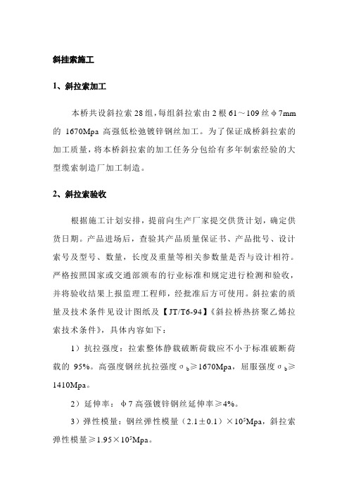 斜拉索施工