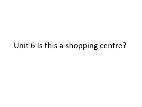 2020年湘鲁版五年级英语下册  Unit 6 Is this a shopping centre？课件