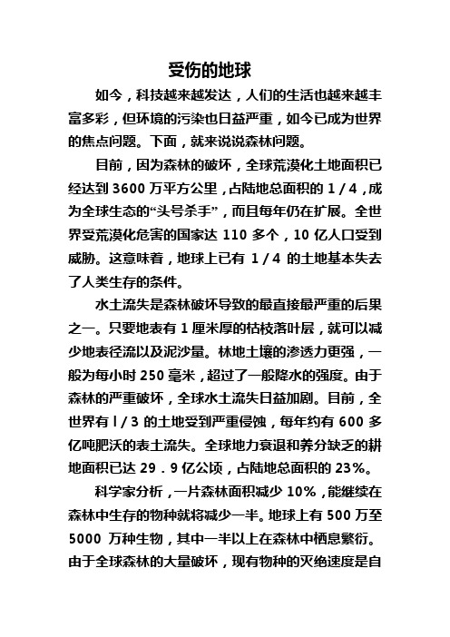 受伤的地球